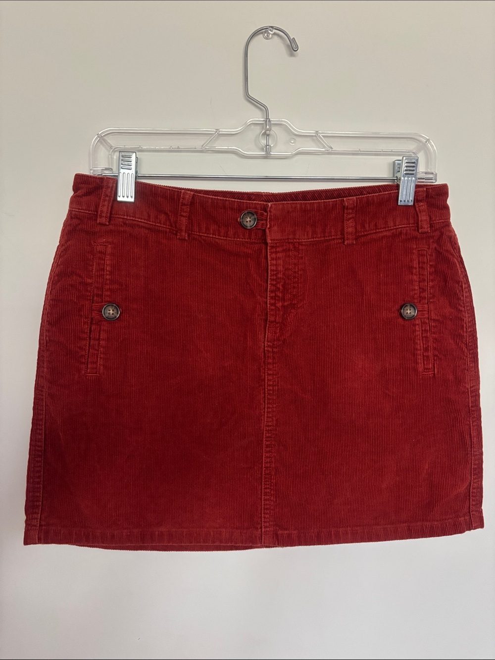 Banana Republic Red Corduroy Mini Skirt